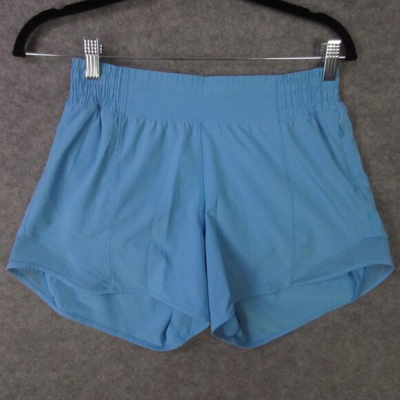 Lululemon Shorts Womens 6 Blue Performance Running Mesh Elastic Waist LW7AYXT - Picture 3 of 5